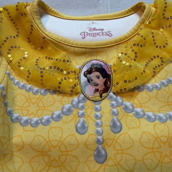 Disney Princess Belle Dress Beauty And The Beast Costume Girls Size Small 6/6X - Picture 4 of 11